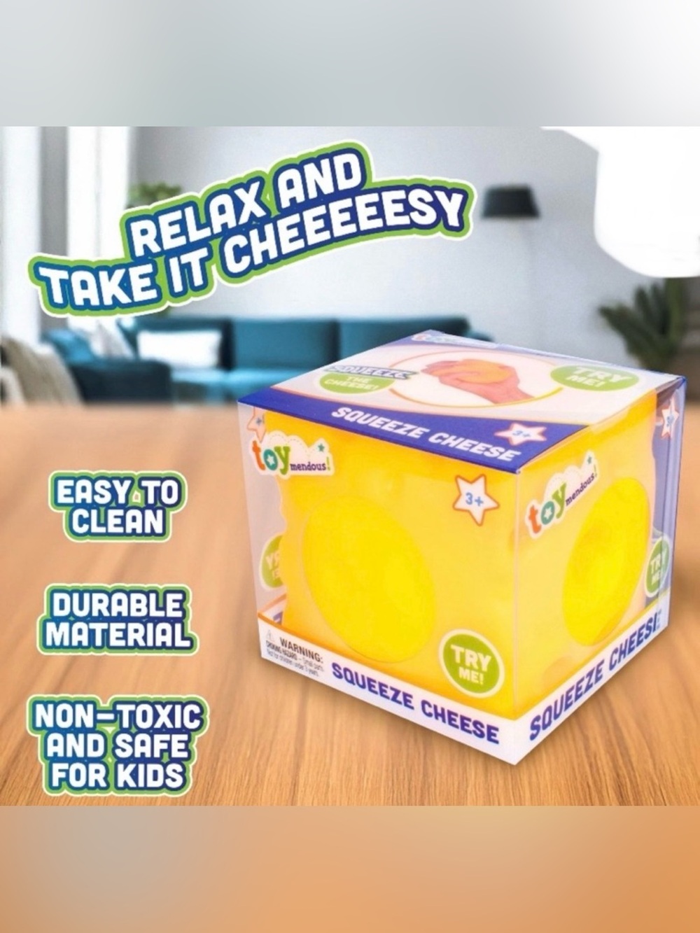 Squeeze Cheese Squishy Squeezy Toymendous | Sunny Days TikTok Viral SHIPS TODAY! - Picture 6 of 6